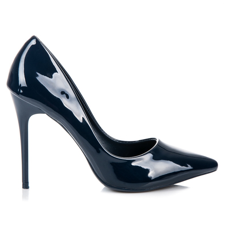 Comer Salto envernizado azul marinho
