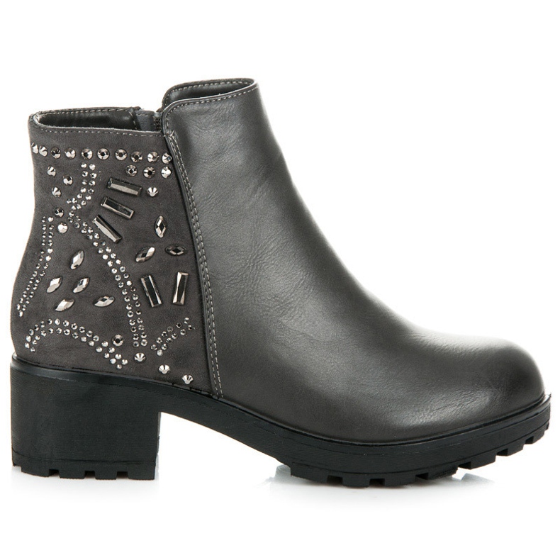 Vices Botas com Cristais cinza