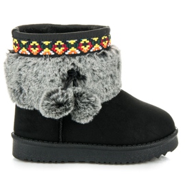 Kylie Botas de neve com pompons preto