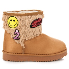 Kylie Mukluki Com Patches castanho