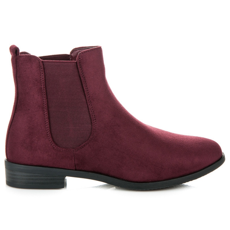 Juliet Botas cor de vinho confortáveis vermelho