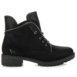 Vices Botas estilosas com cadarço preto