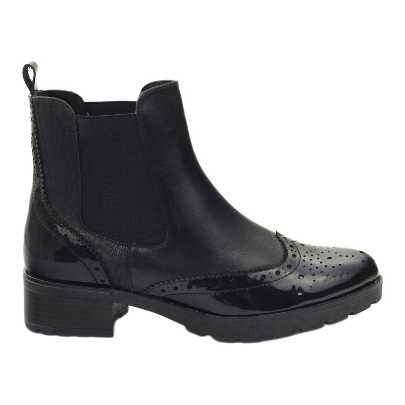 Botins Caprice Botas Jodhpur, sapatos femininos 25405 preto