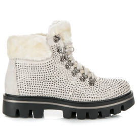 Kylie Botas estilosas com protetor marrom