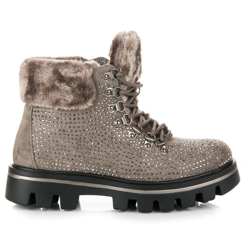 Kylie Botas estilosas com protetor castanho