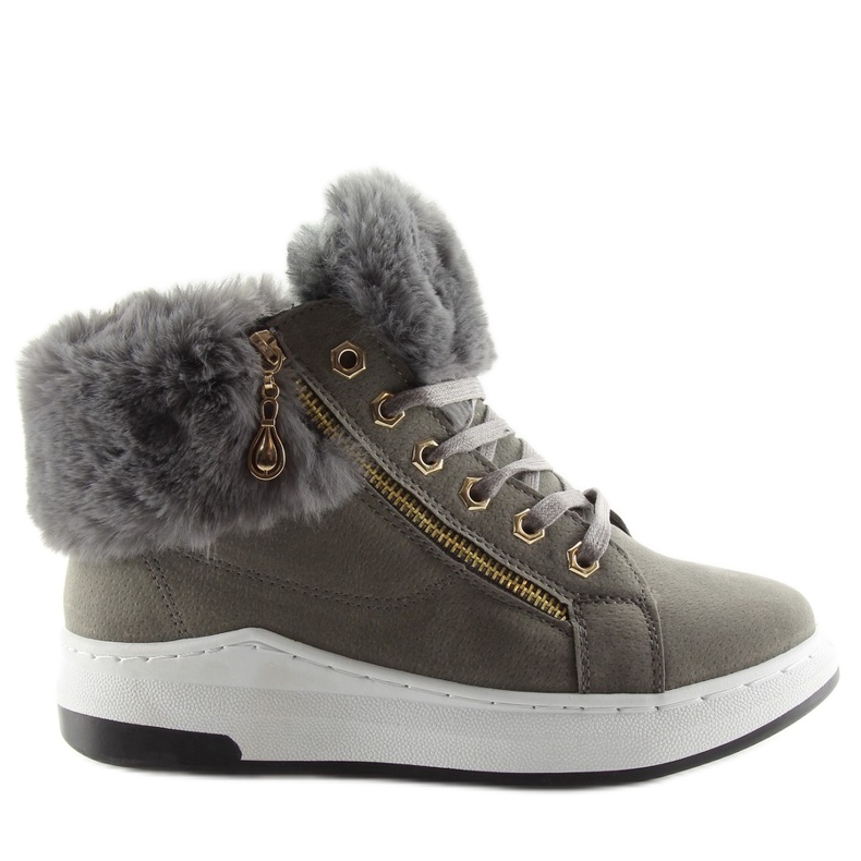 Tênis esportivo cinza quente 16-529 cinza