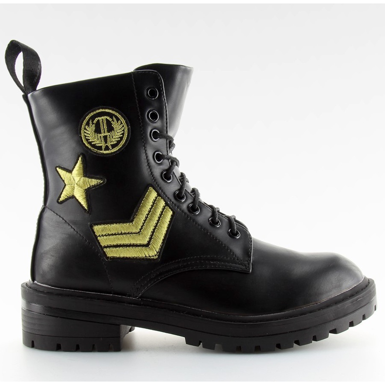 Botas militares pretas 8338 pretas preto