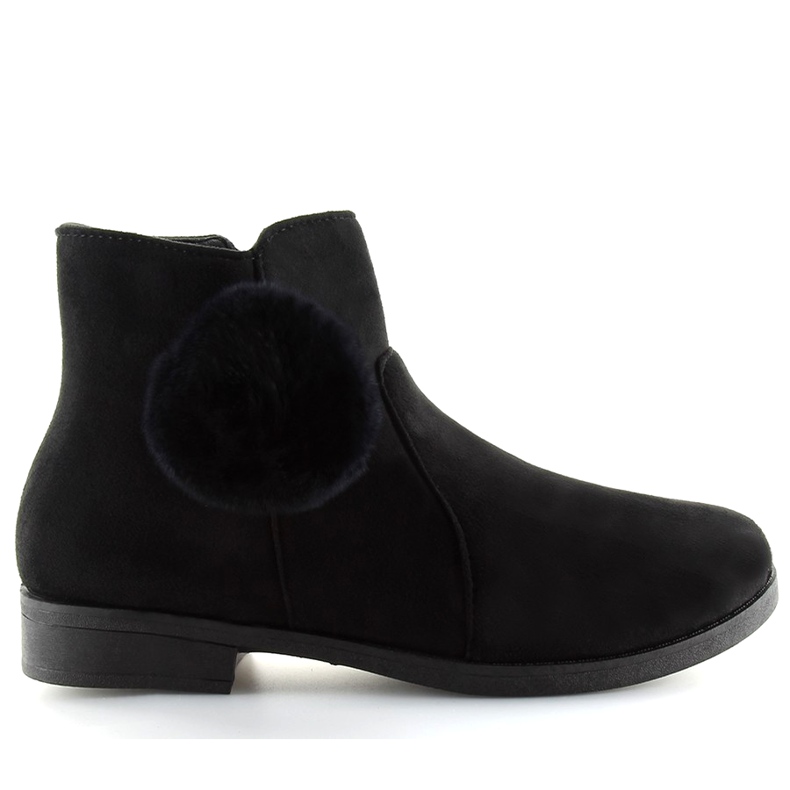 Botas femininas pretas com pompom X-15 preto