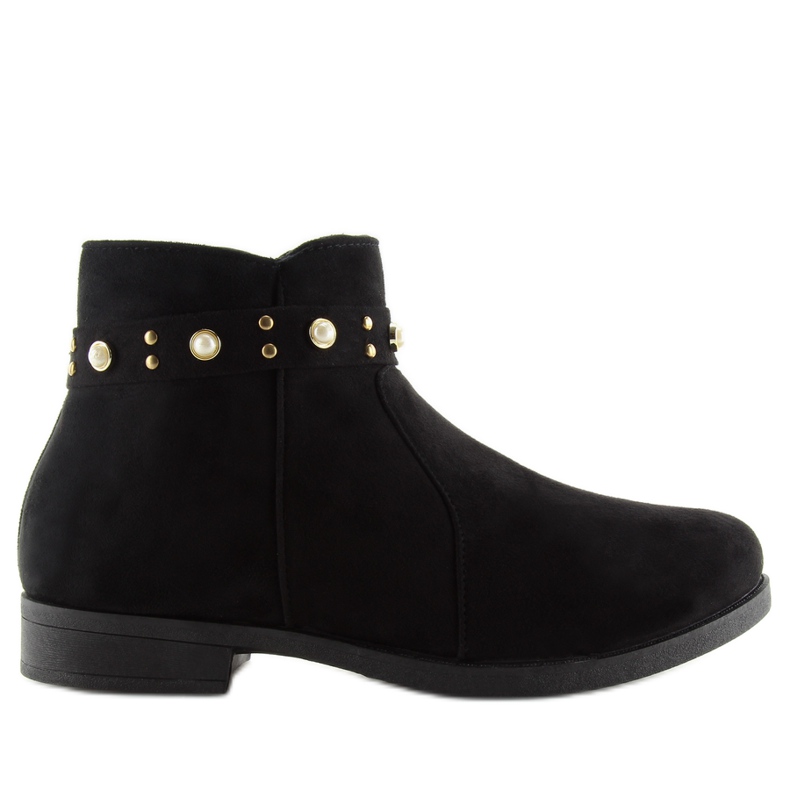 Botas Chelsea pretas com pérolas X-19 pretas preto