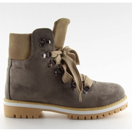 Botas de madeira das mulheres marrom cáqui