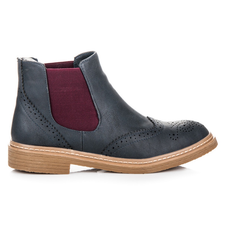 Botas Kylie Chelsea da moda azul