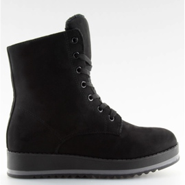 Botas pretas das mulheres de cordões H908 preto Botas pretas das mulheres de cordões H908 preto
