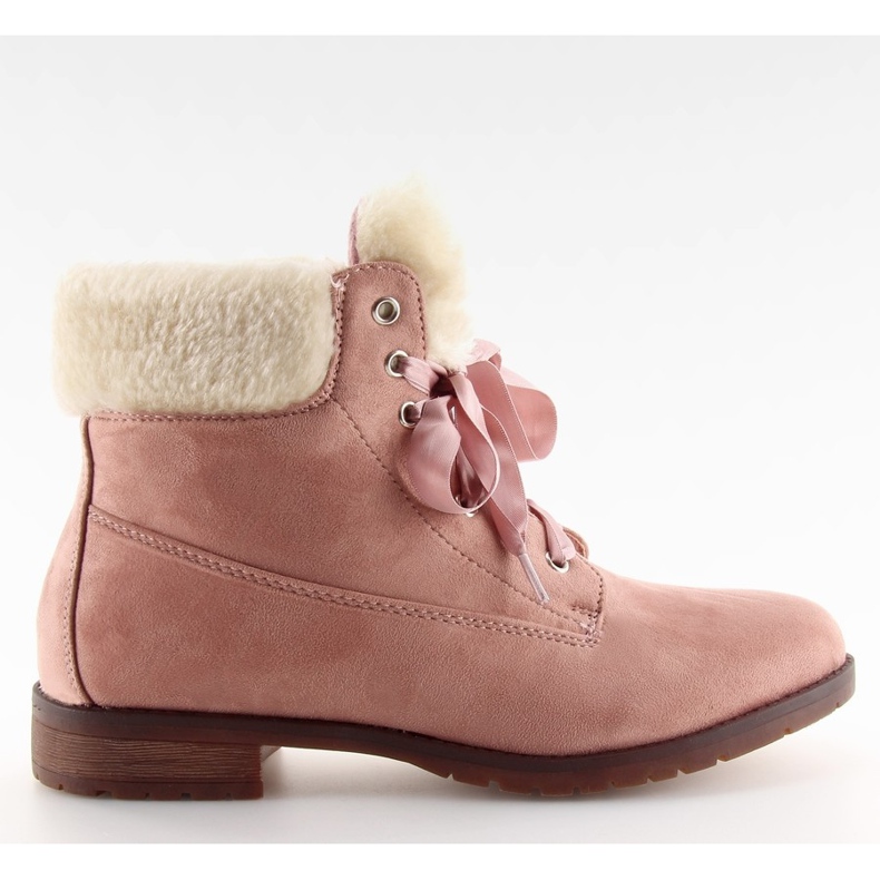 Botas com atacadores cor-de-rosa para mulher NC87 cor-de-rosa