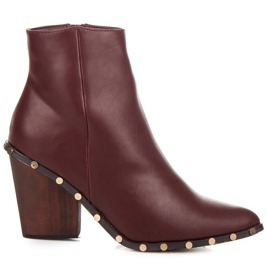 Vices Botas clarete elegantes vermelho