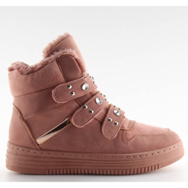 Tênis de tornozelo rosa isolados