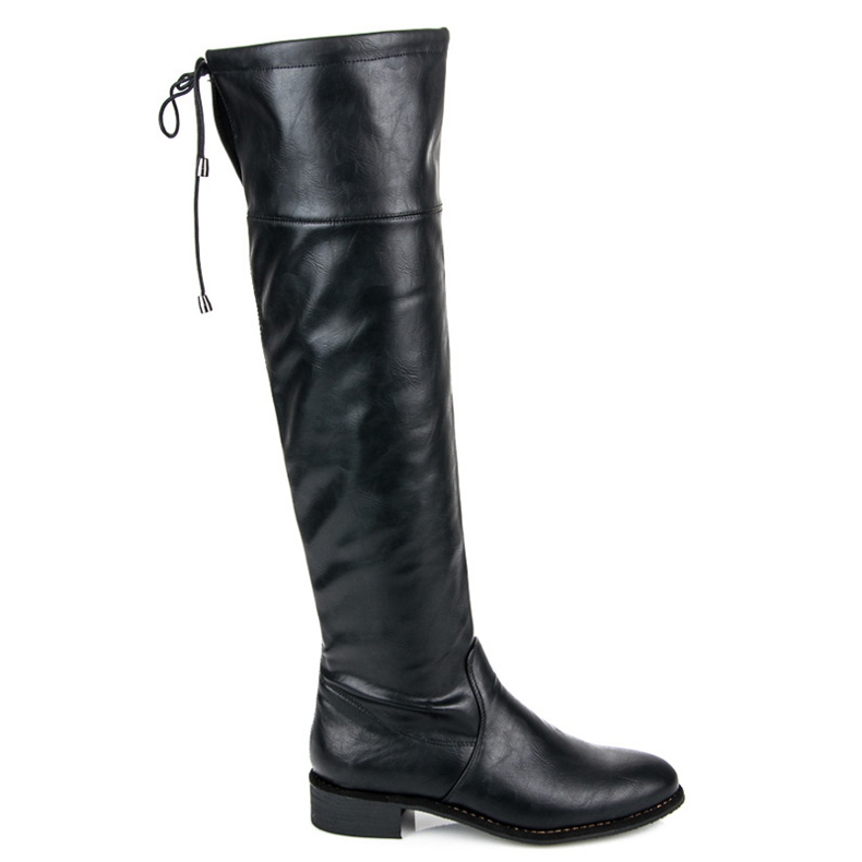 Yes Mile Botas rasas sem salto preto