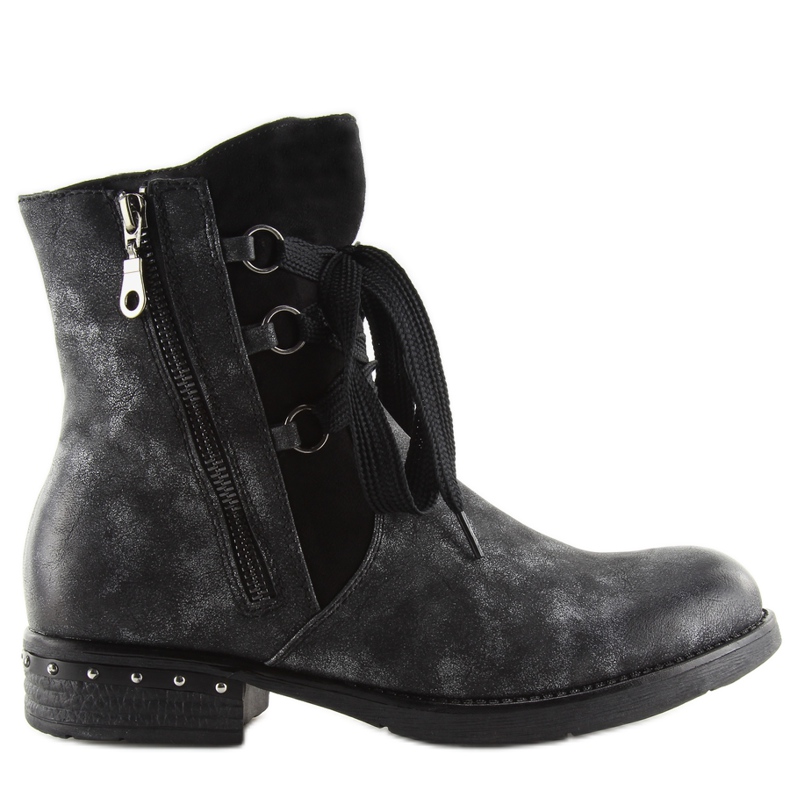 Botas de trabalho pretas s113 pretas cinza preto