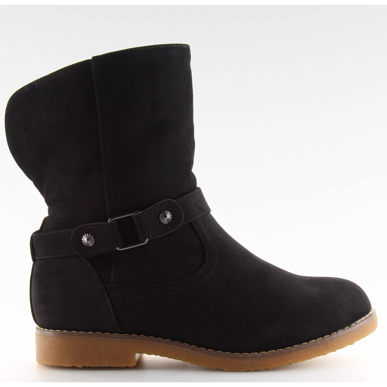 Botas em pele preta 0-156 Preto