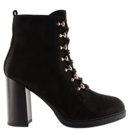 Botas com cadarço 0-195 pretas preto
