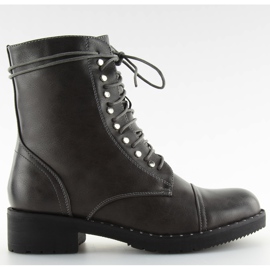Botas botas com tachas cinzentas B0-193 cinzentas cinza Botas botas com tachas cinzentas B0-193 cinzentas cinza