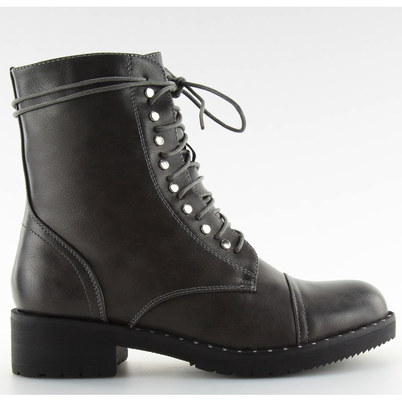 Botas botas com tachas cinzentas B0-193 cinzentas cinza