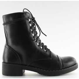 Botas pretas com tachas pretas B0-193 preto