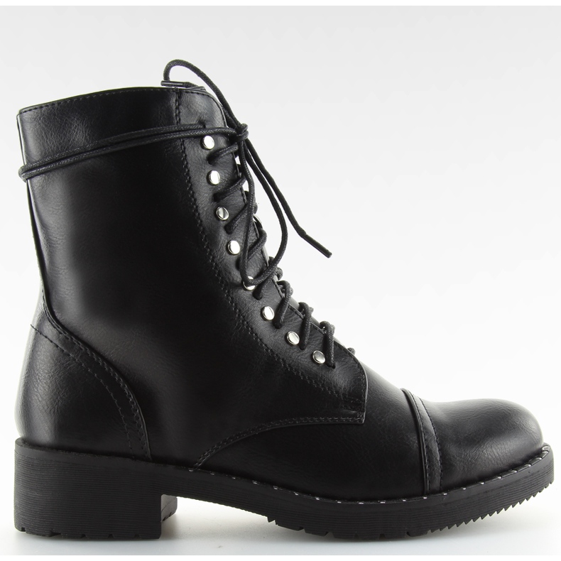 Botas pretas com tachas pretas B0-193 preto