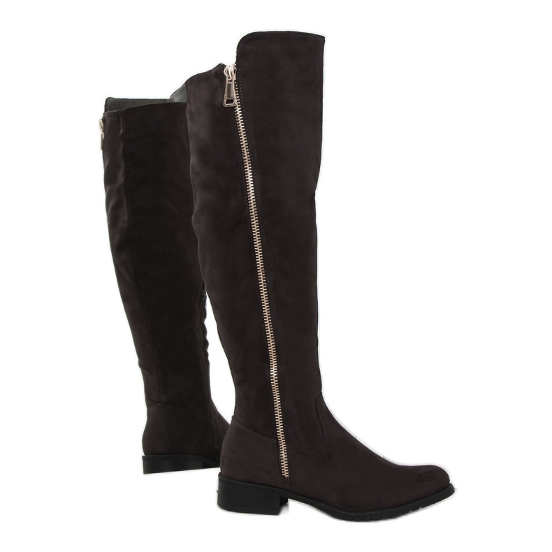 Botas de equitação cinza para mulher 6811-PG Cinza