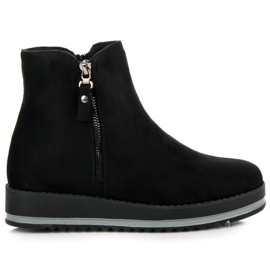 Botas de camurça na plataforma preto