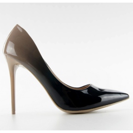 Salto sombreado ombre M253 bege preto marrom