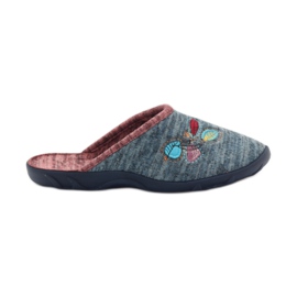 Sapatos de mulher Befado chinelos 235d151 chinelos marrom azul