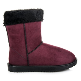 Bona Botas de neve marrons de mulher vermelho