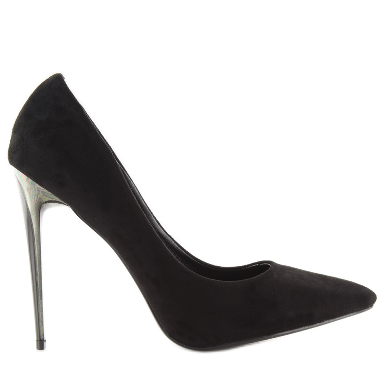 Bombas em camurça preta 66-29 preto