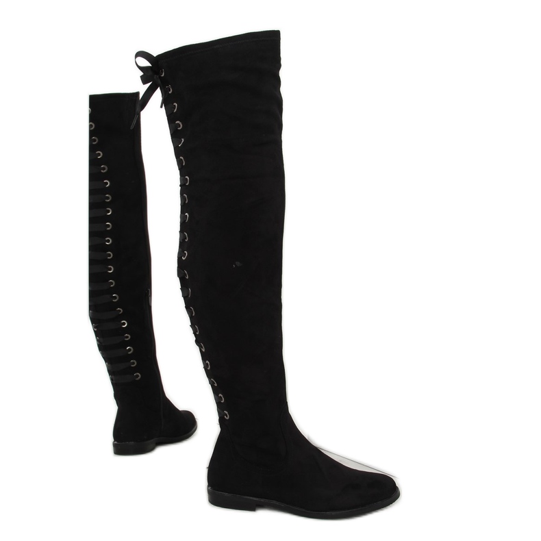 Botas de montaria mosqueteiro pretas F118 pretas preto