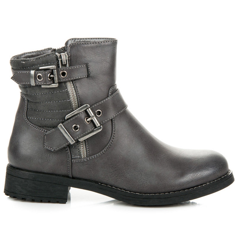 Botas de trabalho com fivela cinza