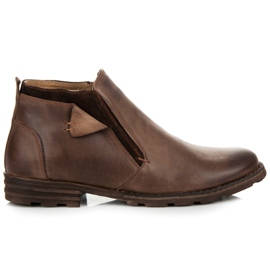 Lucca Botas de zíper marrom castanho