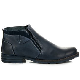 Lucca Botas com zíper azul escuro Lucca Botas com zíper azul escuro