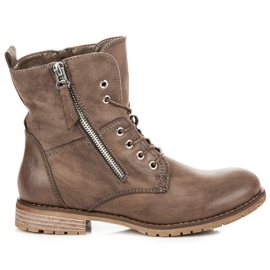 Queentina Trabalhadores de saltos planos marrom