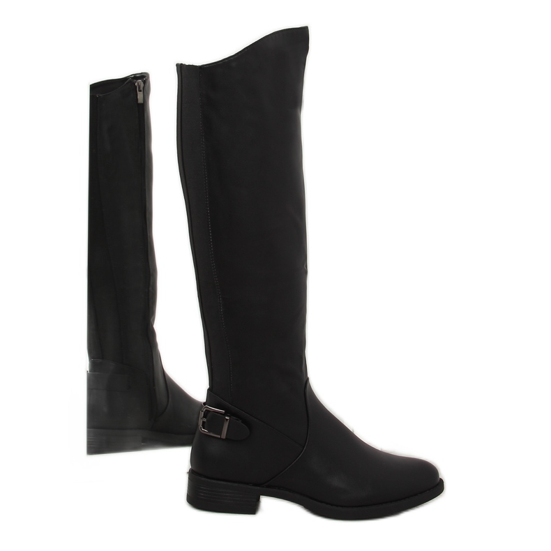 Botas femininas pretas A-3 pretas preto