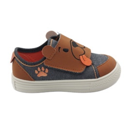 Tênis Winnie the Pooh Befado 499P Jeans multicolorido cinza marrom