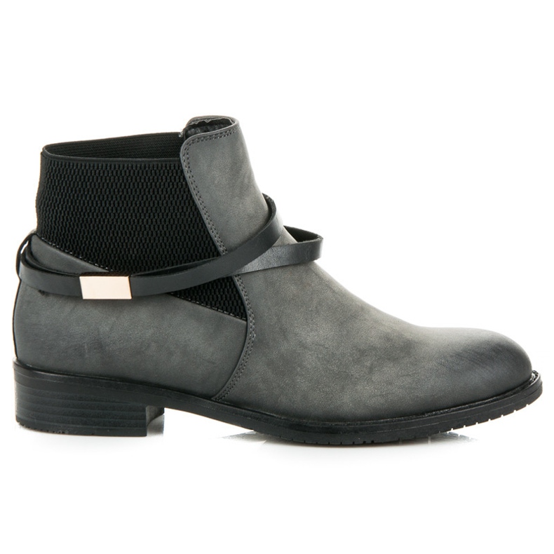 Vinceza Botas Jodhpur baixas preto cinza