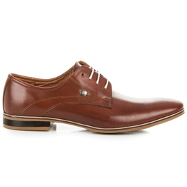 Mario Boschetti sapatos elegantes com cadarço castanho