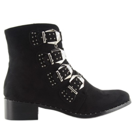 Botas pretas com tachas pretas 9276 pretas preto