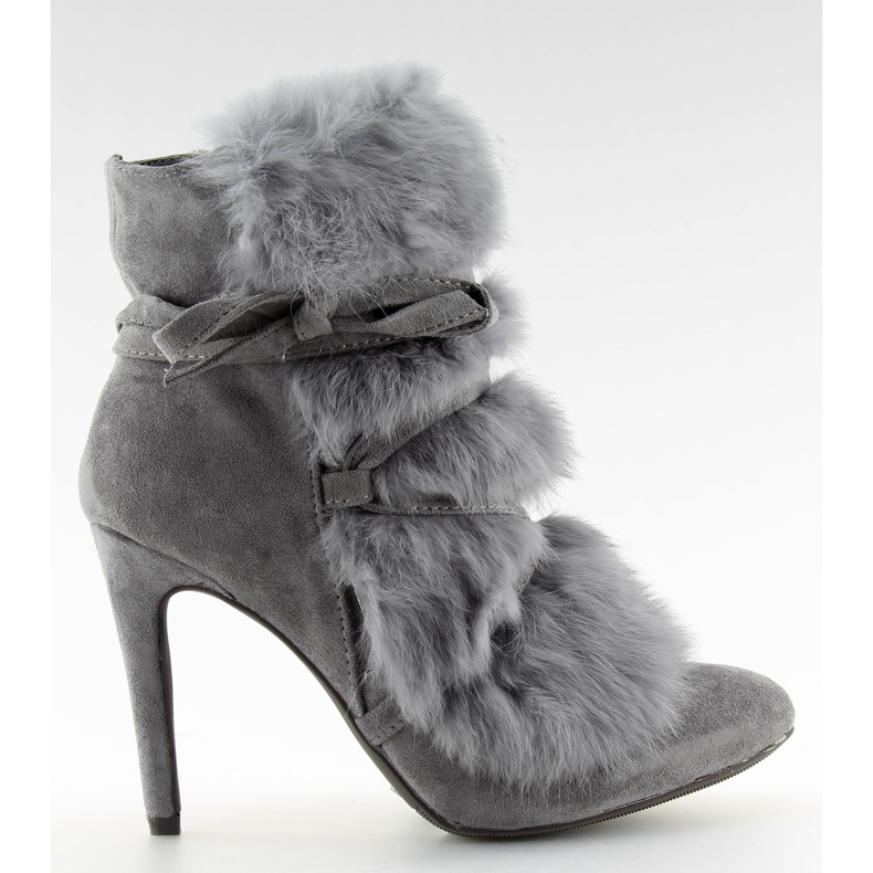 Botas de salto alto com pelo cinza 1319 D.GRAY Botas de salto alto com pelo cinza 1319 D.GRAY
