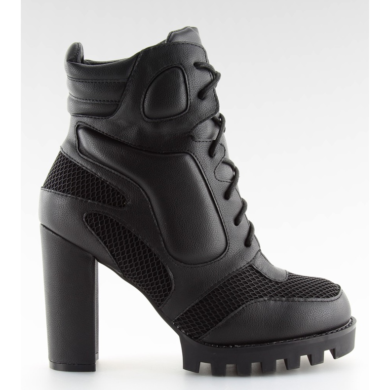Botas pretas de salto alto 9132 pretas preto