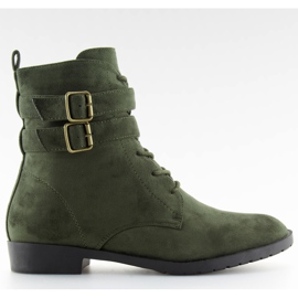 Botas com atacadores camurça verde H7187 verde