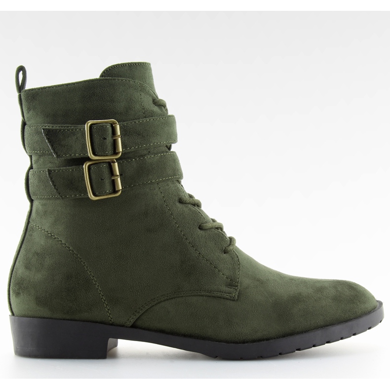 Botas com atacadores camurça verde H7187 verde