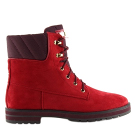 Botas com atacadores vermelho 1539 Vermelho