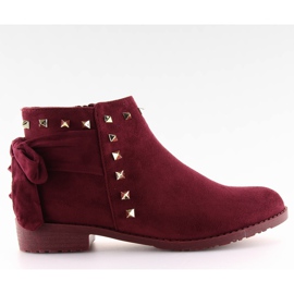 Botas Jodhpur com Borgonha LL-168 vermelho