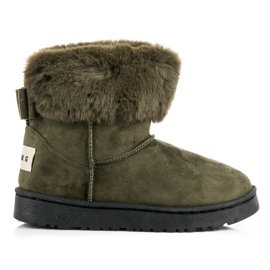 Bella Paris Botas de neve com laço verde